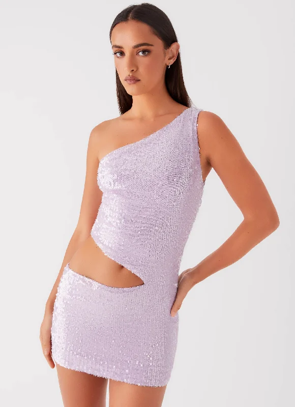 Alannah Sequin Mini Dress - Lilac