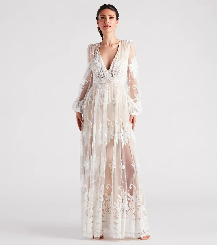 Evelyn Formal Plunge A-Line Dress