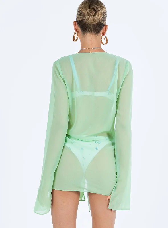 Sharp Mini Dress Green