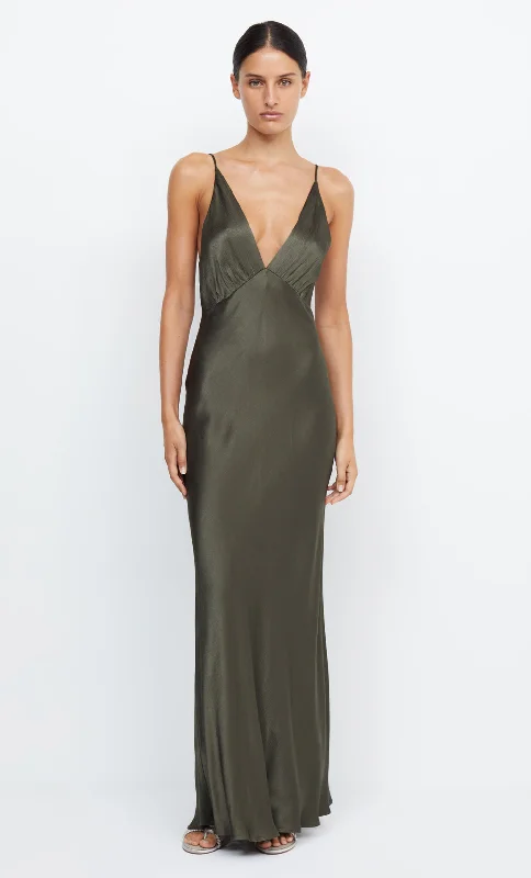 MOON DANCE V MAXI DRESS - DARK WILLOW