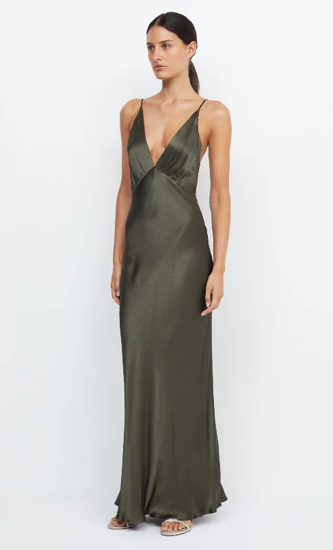 MOON DANCE V MAXI DRESS - DARK WILLOW