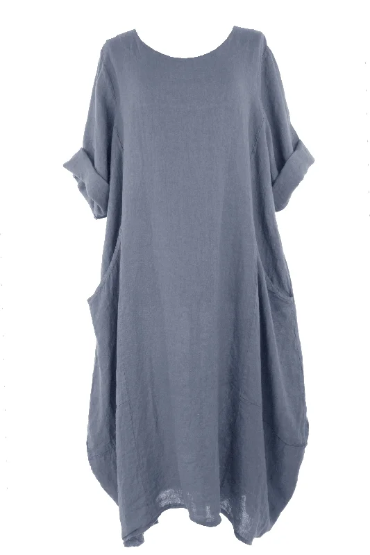 2 Pocket Washed Linen Dress