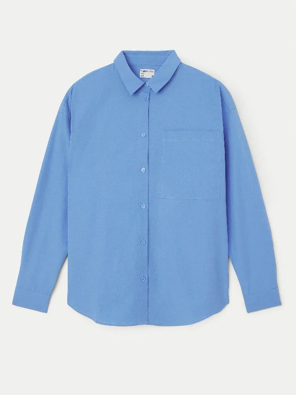 The Relaxed Poplin Shirt in Horizon