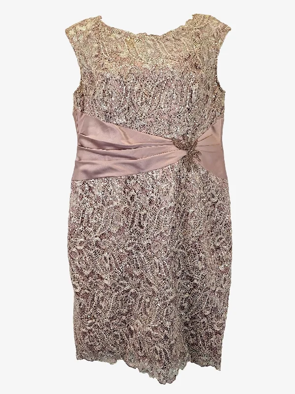 Anthea Crawford Elegant Bridesmaid Sequin Midi Dress Size 18