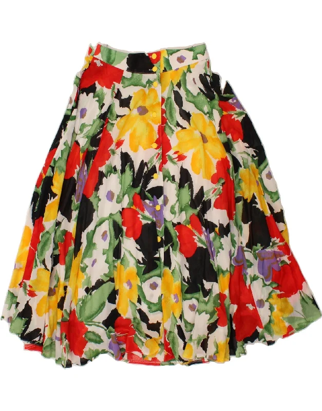 BARCO SPORT Womens Flared Skirt EU 40 Medium W30 Multicoloured Floral