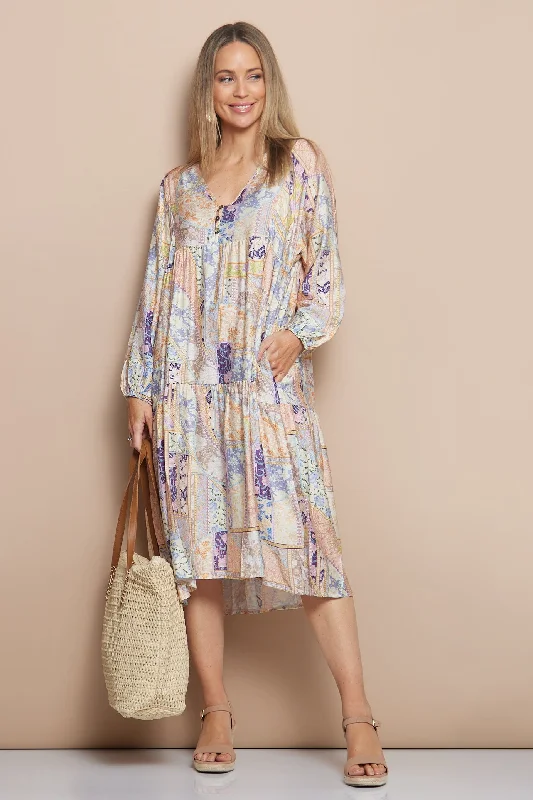 Carissa Dress - Dawn Floral Patchwork