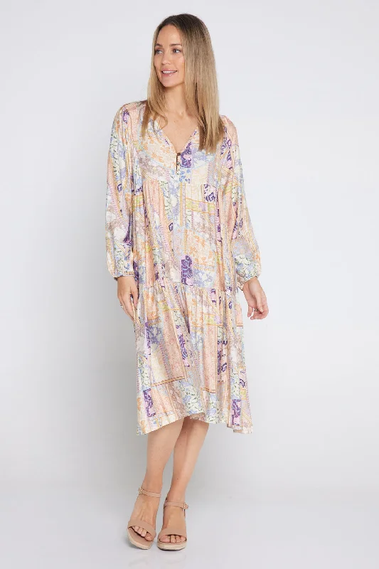 Carissa Dress - Dawn Floral Patchwork