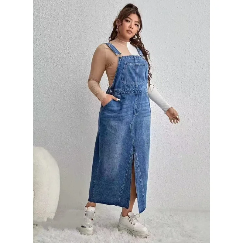 Denim Dungaree Dress