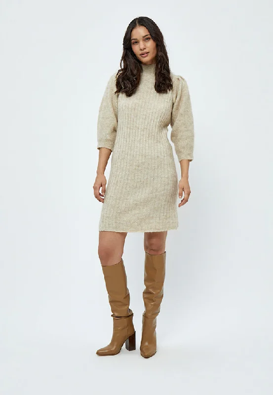 MSDitta Knit Dress - Oyster Grey Melange