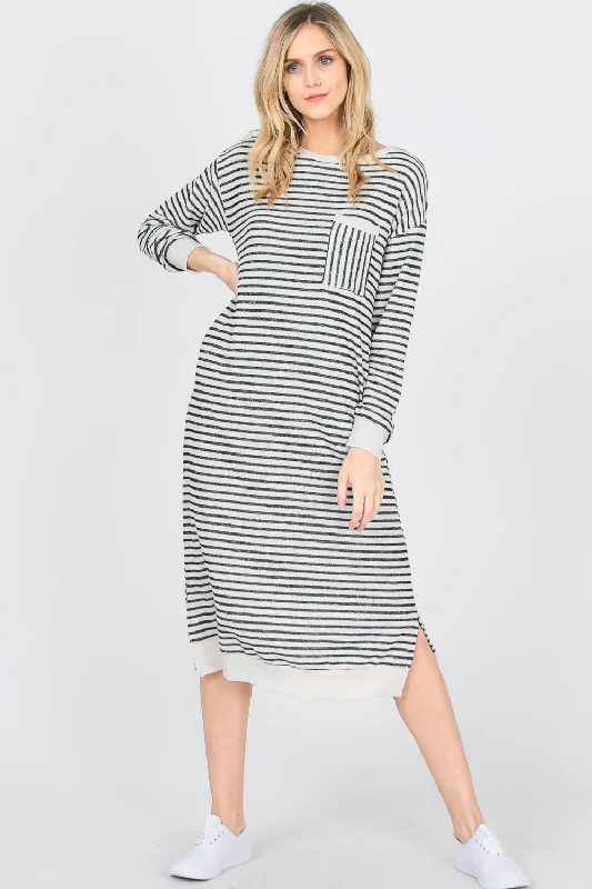 Dorian Striped Relaxed Midi Dress