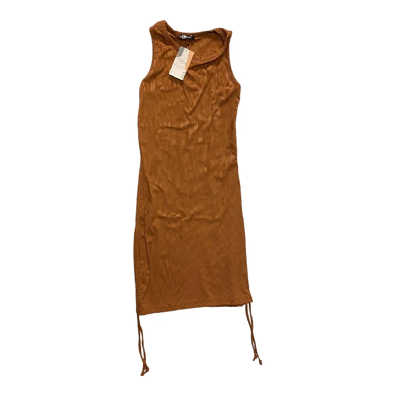 Dress Casual Midi By Clothes Mentor In Brown, Size: M