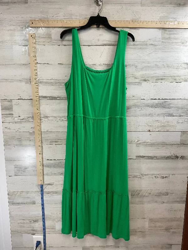 Green Dress Casual Midi Jason Wu, Size 1x