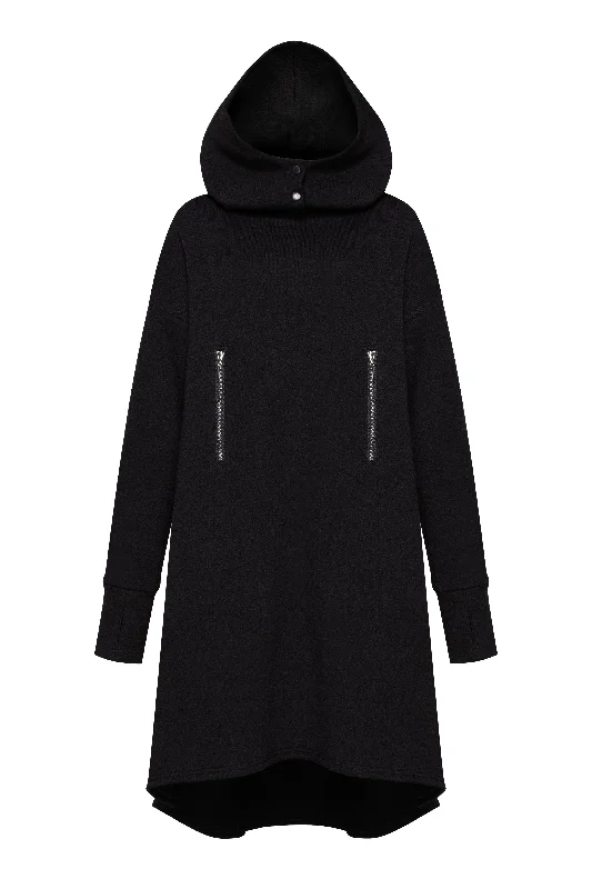 Black hooded dress