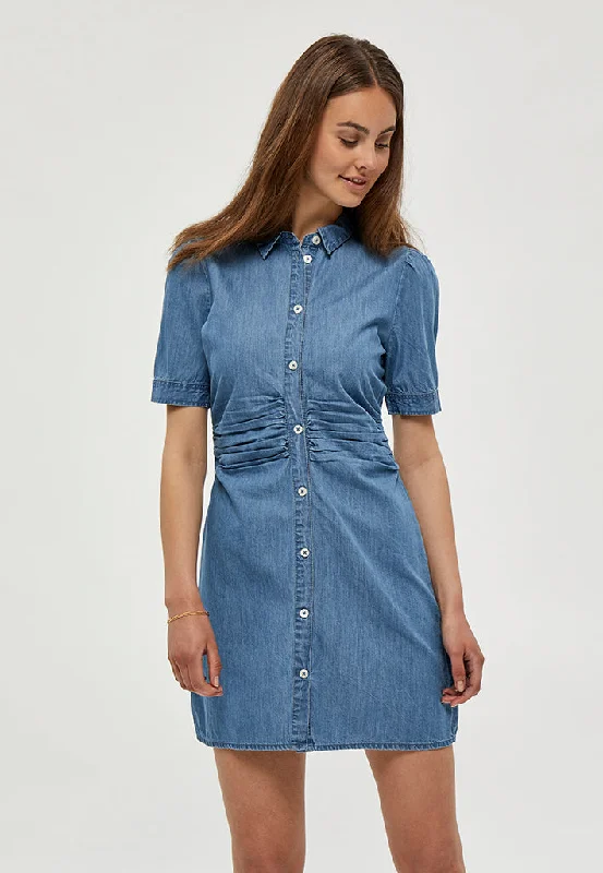 Hala Dress - Mid Blue Denim