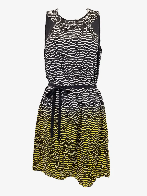 Marcs Silk Graphic  Shift Mini Dress Size 8