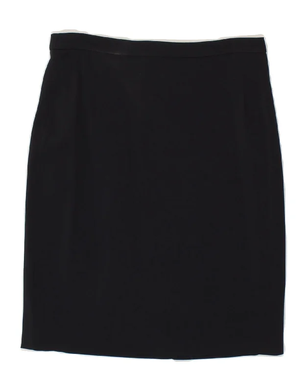 MARELLA Womens Straight Skirt UK 8 Small W26  Black Acetate