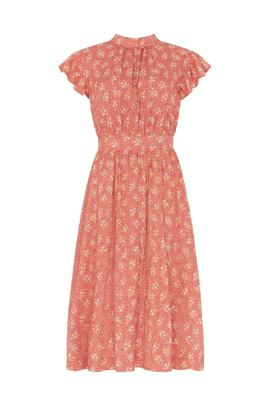 Pauline Paprika Ditsy Floral Dress