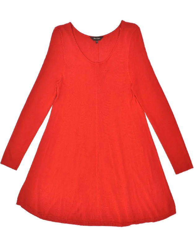 PHASE EIGHT Womens Long Sleeve Jumper Dress UK 14 Medium Red