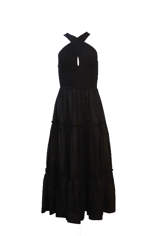 Sage Tiered Dress - Black