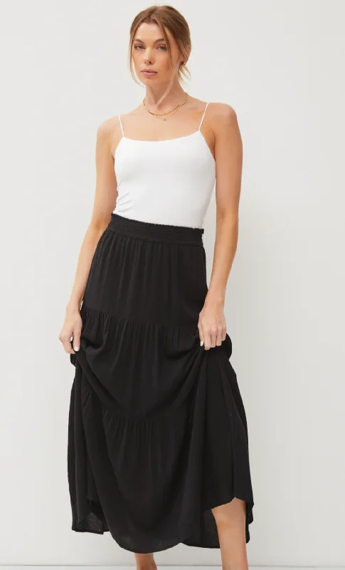 Smocked Waist Maxi Skirt