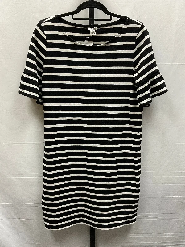 Striped Pattern Dress Casual Midi J. Crew, Size M