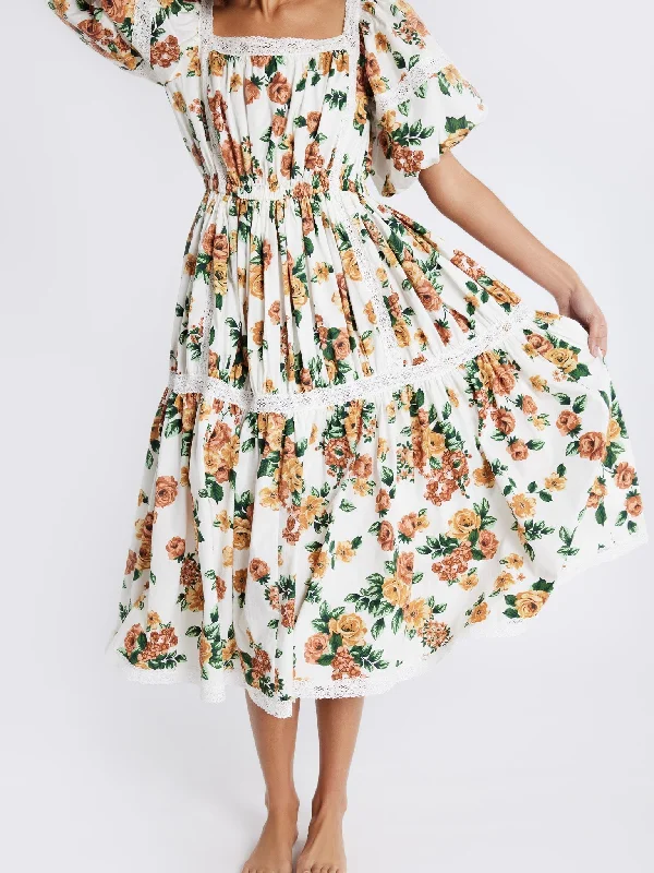 Talitha Dress in Antique Rose Floral