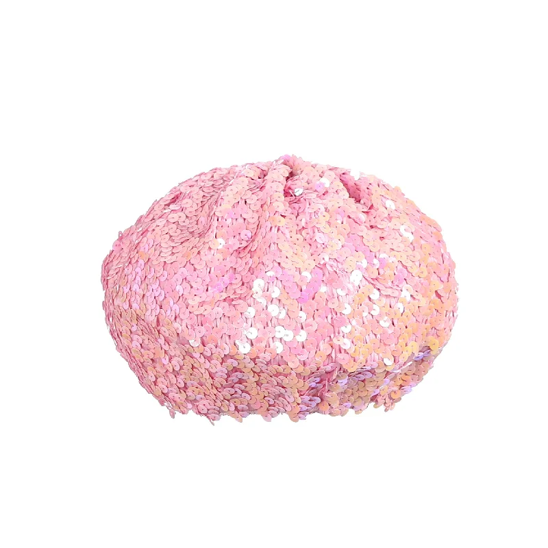 Znbbw Muticolor Sequin Basco Hat Beret Disco Fancy Dress Party Costume Headwear