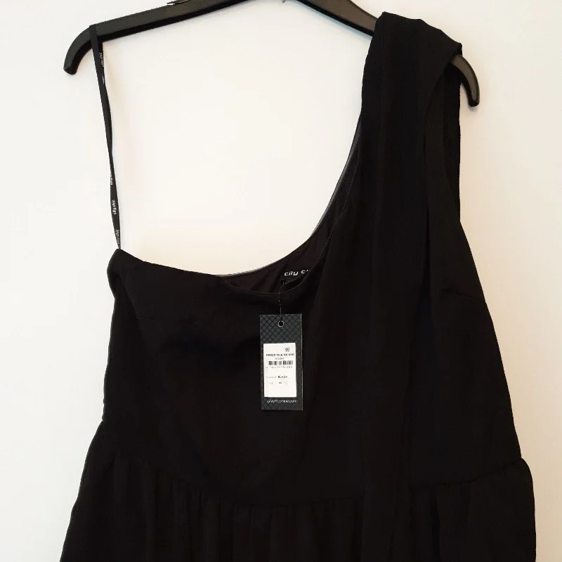 City Chic Black Dress Tier Desire Uk XS****Ref V39