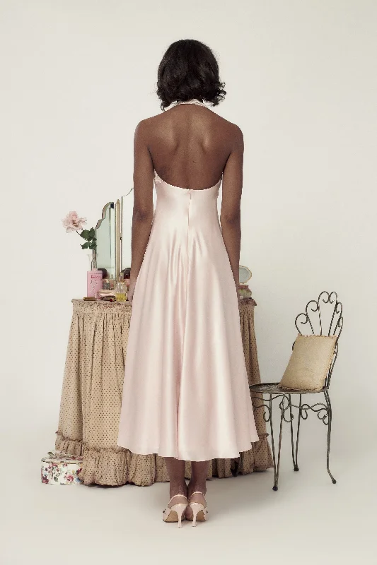 Halter Ballet Dress Pink Pearl