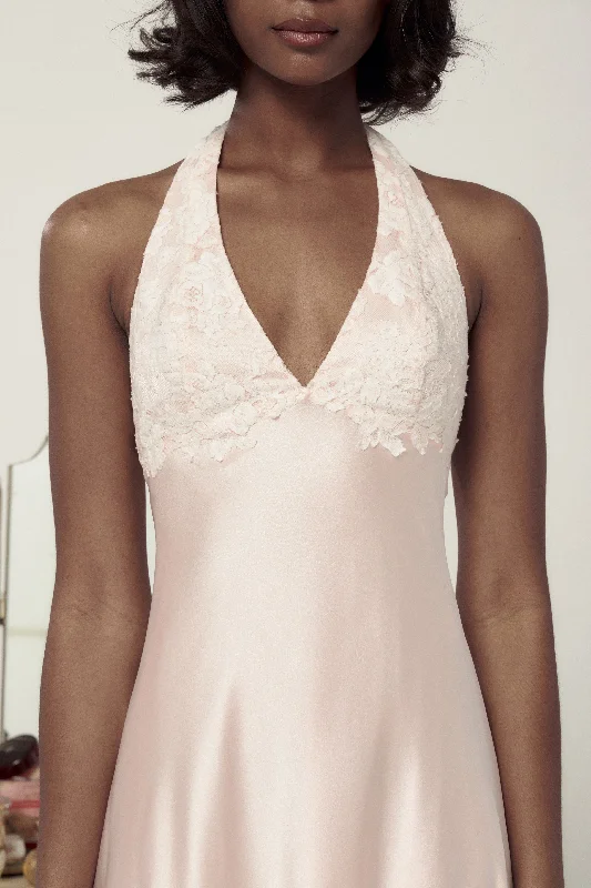 Halter Ballet Dress Pink Pearl