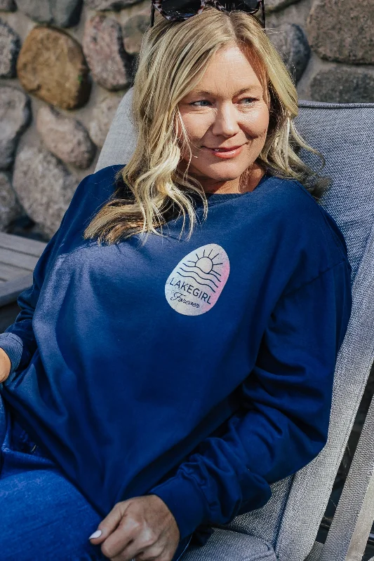 Lakegirl Rainbow Long Sleeve in Navy