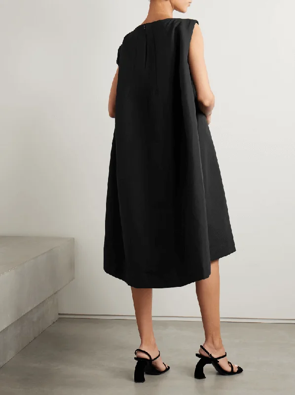 Oversized paneled cotton-cady dress