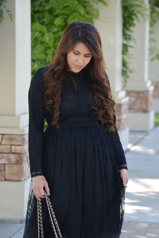 Sydney Black Lace Dress