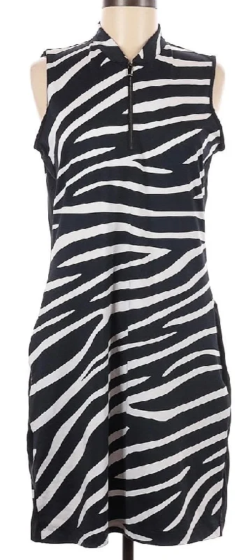 Tail Activewear Roxie Sleeveless Golf Dress - Onyx Zebra. MSP$97