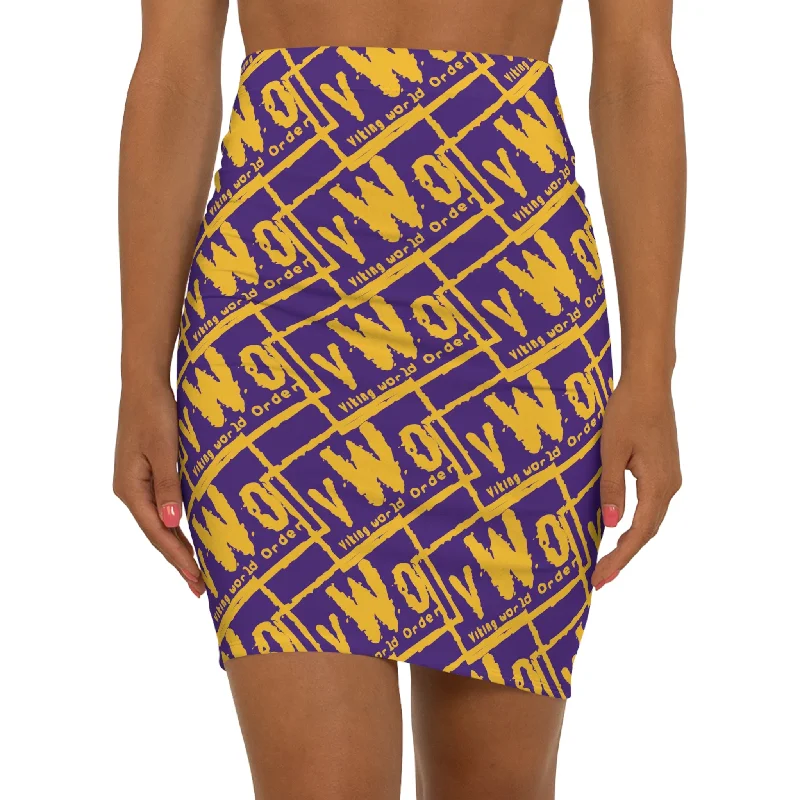 Women's Mini Skirt - Purple/Gold - VWO (Framed)