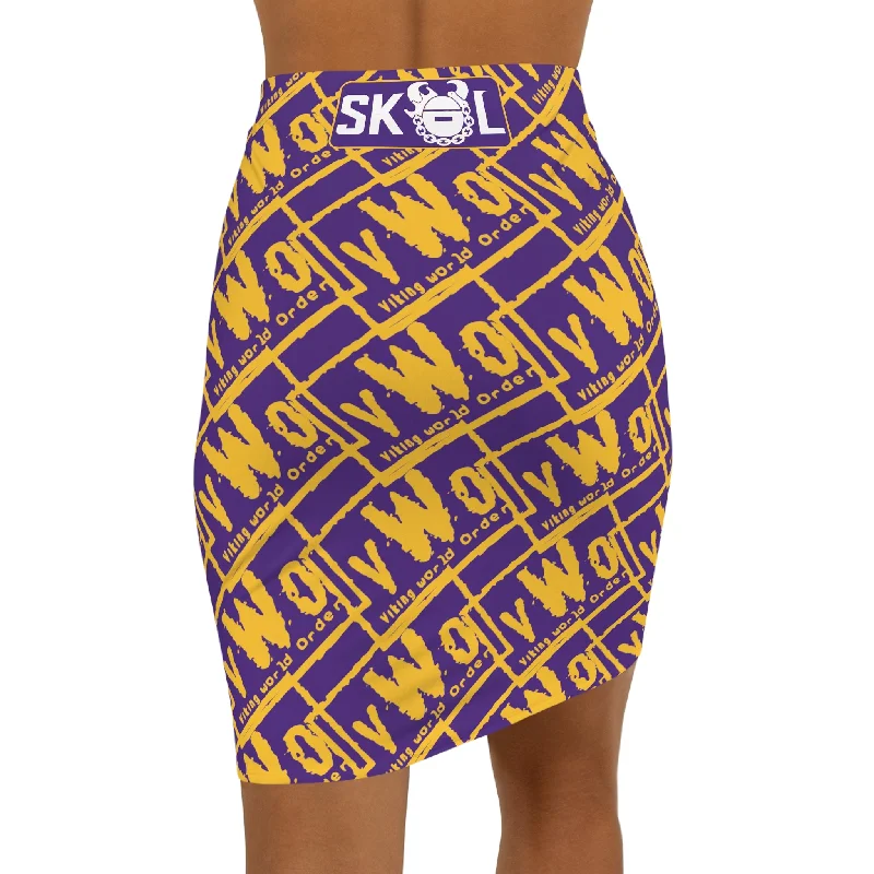 Women's Mini Skirt - Purple/Gold - VWO (Framed)