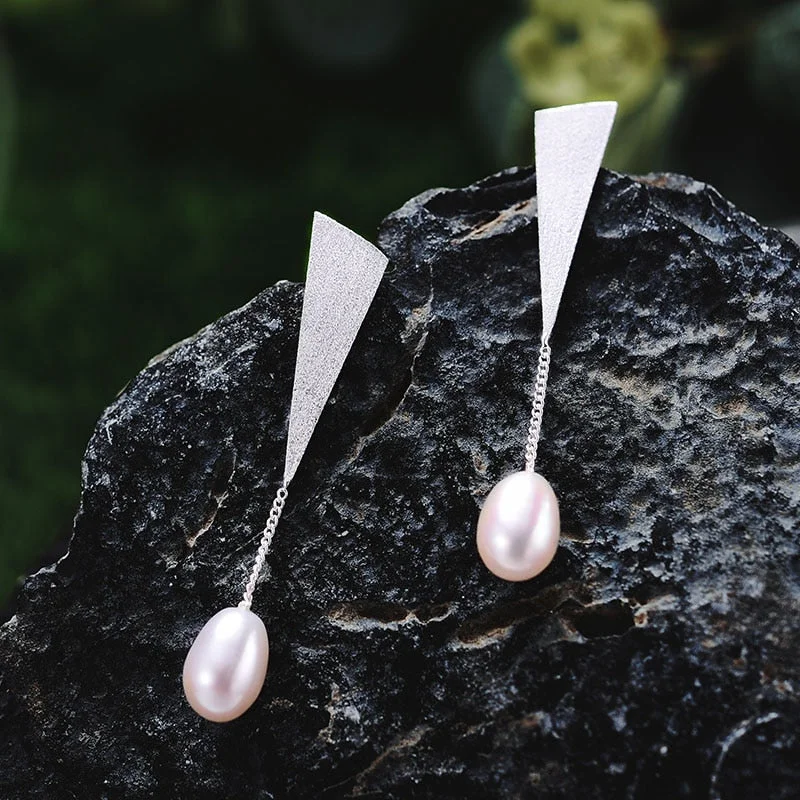 925 Sterling Silver Natural Pearl Earrings