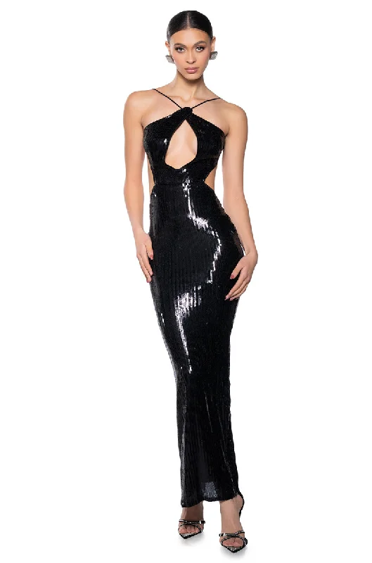 ALL NIGHT LONG SEQUIN MAXI DRESS