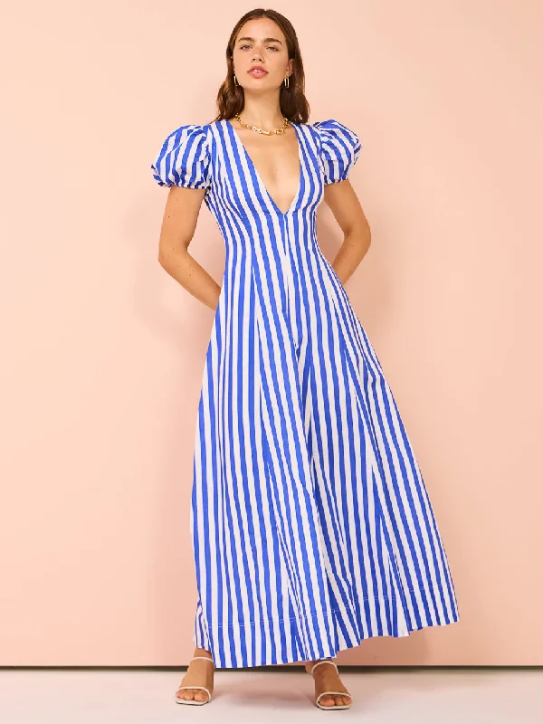 By Nicola S/S Wavy Maxi Dress in Stripe