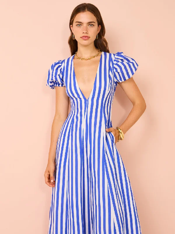 By Nicola S/S Wavy Maxi Dress in Stripe