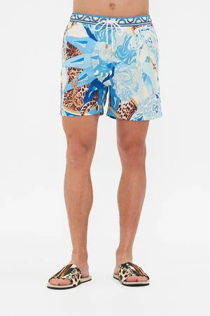 Camilla Mid Length Board short - Sky Cheetah