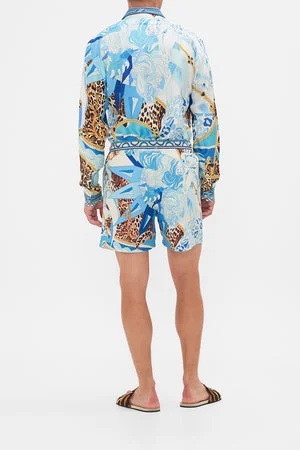 Camilla Mid Length Board short - Sky Cheetah