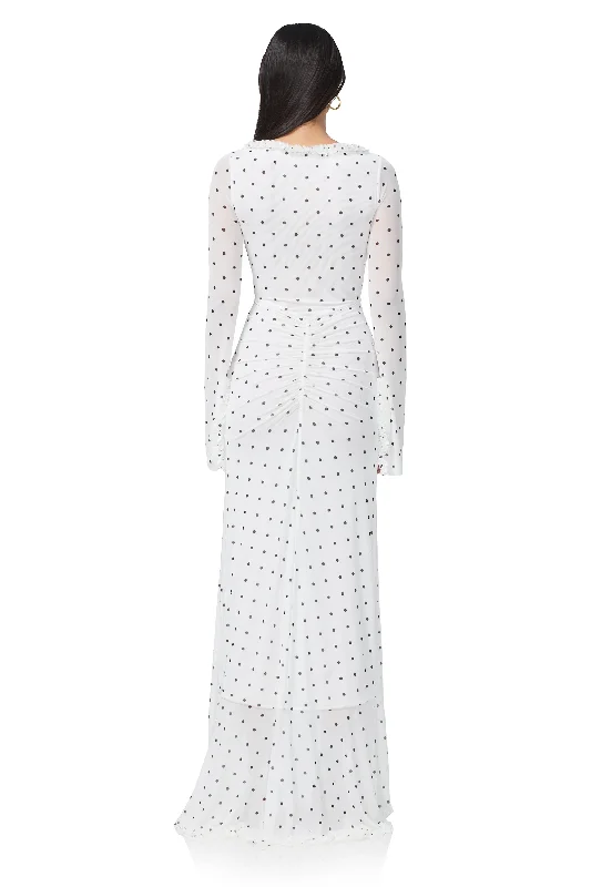 Cat Micro Ruffle Maxi - Blanc Micro Dot