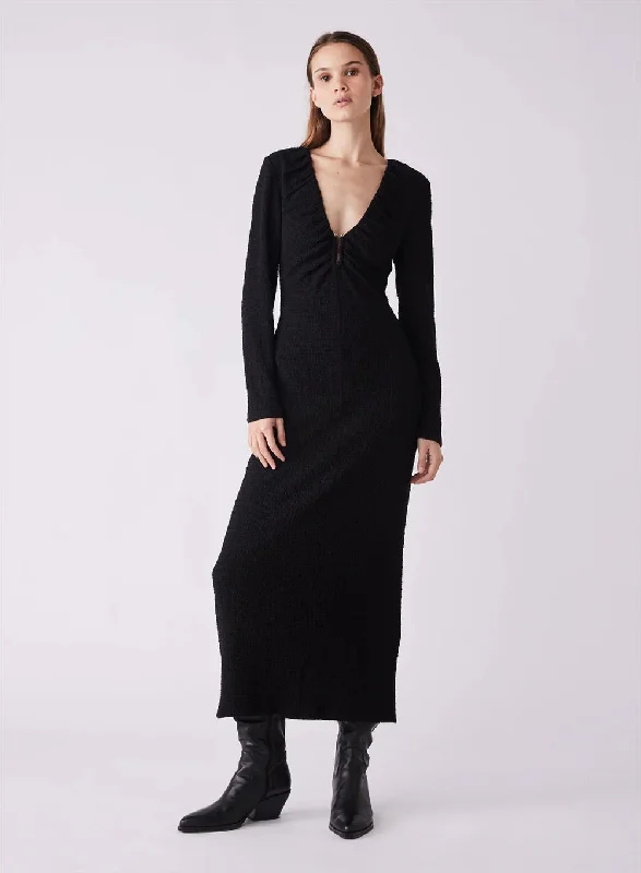 ESMAEE Dusk Midi Dress Black