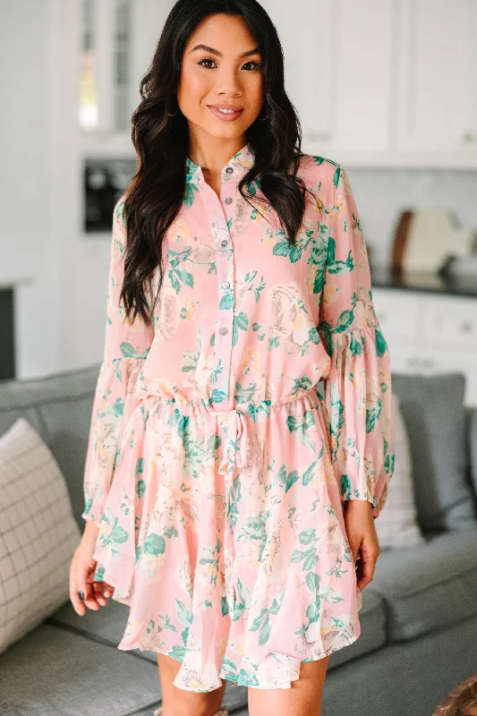 Feeling Special Pink Floral Dress