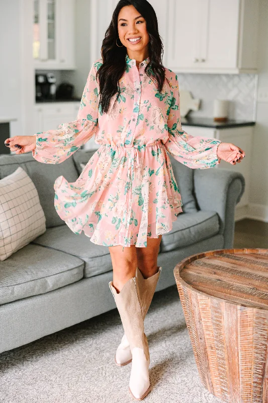 Feeling Special Pink Floral Dress