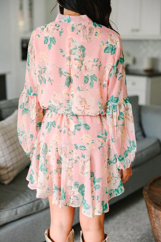 Feeling Special Pink Floral Dress