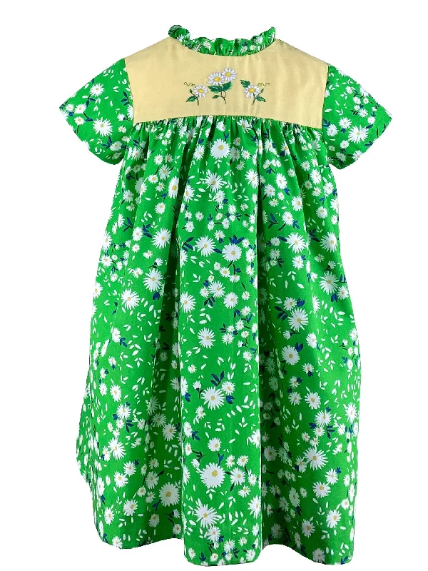 Field of Daisies Green Ivy dress