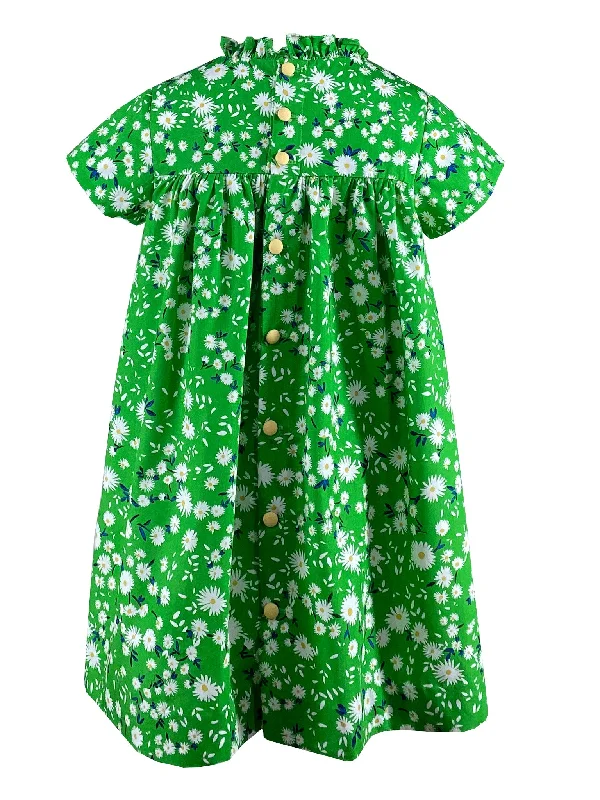 Field of Daisies Green Ivy dress