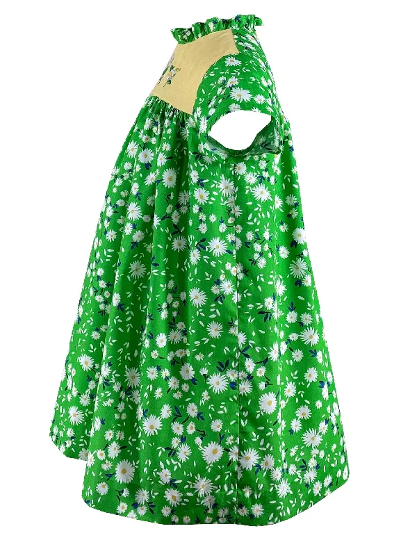 Field of Daisies Green Ivy dress